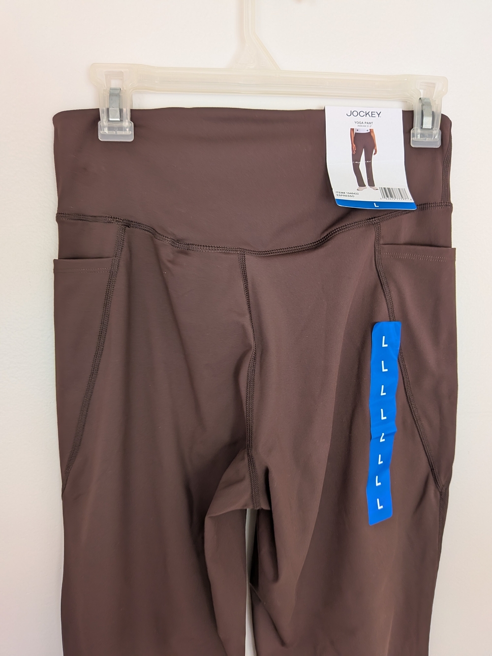 Jockey Espresso Brown Yoga Pants High Waisted Tummy Control Flare Leg M / L